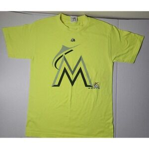 Majestic Athletic Men's Miami‎ Marlins Yellow Short-Sleeve T-Shirt